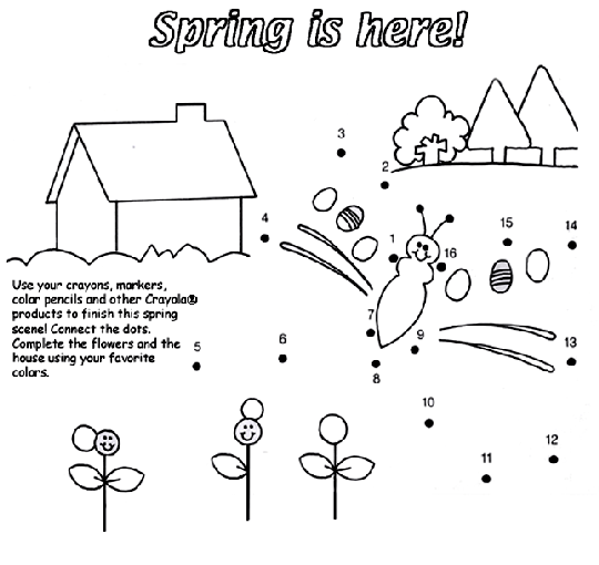 Spring Is Here Coloring Page
