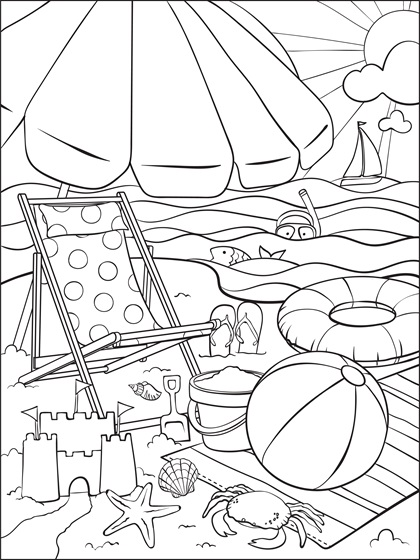 Summer Coloring Page
